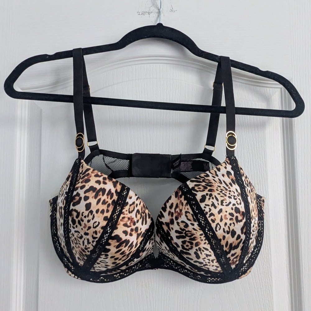 Victoria's Secret Animal Print Bra with Black Accents